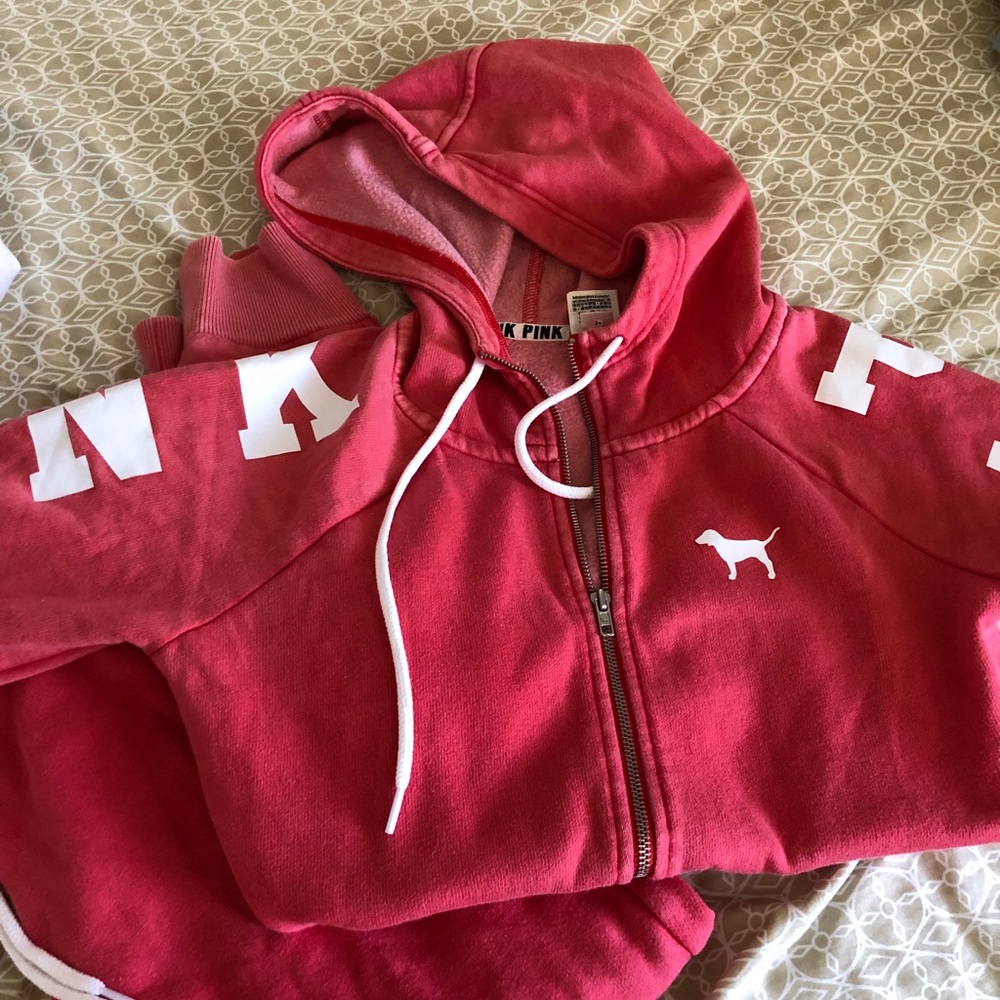 Victoria’s secret pink sweats set in red - small